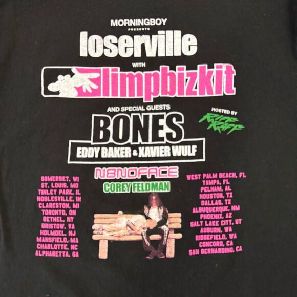Limp Bizkit Loserville 2024 Official Merchandise Misprint Black Shirt Size Large - Picture 4 of 4